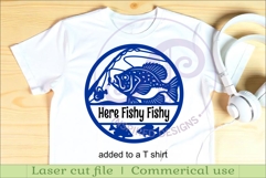 Black crappie fishing name sign svg laser cut template Product Image 4