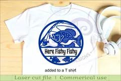 Black crappie fishing name sign svg laser cut template Product Image 4