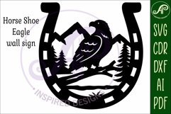 Horse Shoe Eagle animal wall sign Product Image 4
