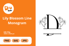 Lily Blossom Line Monogram Product Image 1