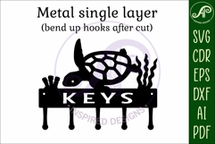 Turtle Key holder Ocean designs for wood and metal Product Image 4
