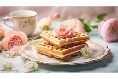 crispy wafer waffle food ai generated Product Image 1