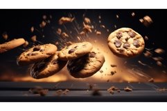 dessert flying cookies food ai generated Product Image 1