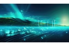 renewable energy digital background ai generated Product Image 1
