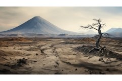 crater volcanic mountains landscape ai generated Product Image 1