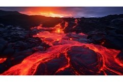 volcanic lava plateau landscape ai generated Product Image 1