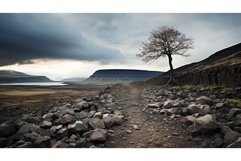 volcanic basalt plateau landscape ai generated Product Image 1