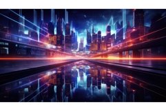 futuristic modern digital background ai generated Product Image 1