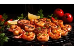 grilled dark bbq food ai generated Product Image 1