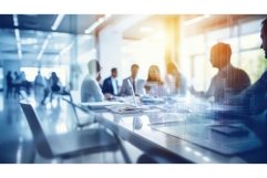 automation blur technology business ai generated Product Image 1
