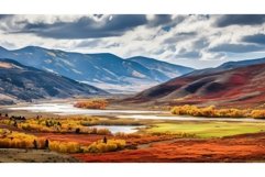 ridge plateau mountains landscape ai generated Product Image 1