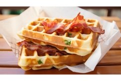brunch lunch waffle food ai generated Product Image 1