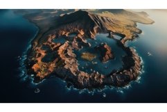 magma volcanic island landscape ai generated Product Image 1
