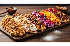 caramel syrup waffle food ai generated Product Image 1