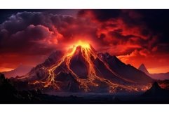 ash volcanic mountains landscape ai generated Product Image 1