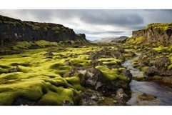 volcanic lava plateau landscape ai generated Product Image 1