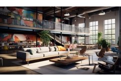 workspace loft business background ai generated Product Image 1