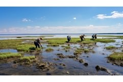 salt estuarine marsh landscape ai generated Product Image 1