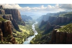 river gorge canyon landscape ai generated Product Image 1
