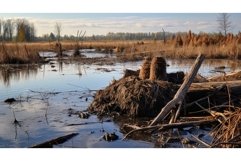 biodiversity freshwater marsh landscape ai generated Product Image 1
