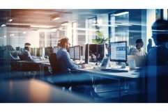 city blur place business ai generated Product Image 1