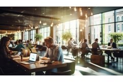 minimalist blur interior business ai generated Product Image 1