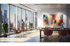 modern interior business background ai generated Product Image 1