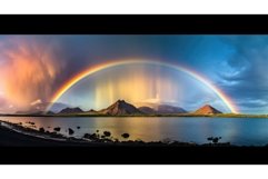 eruption volcanic island landscape ai generated Product Image 1