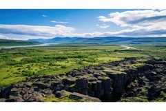 geology basalt plateau landscape ai generated Product Image 1