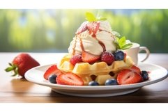cone waffle ice cream ai generated Product Image 1
