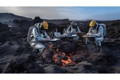 crater volcanic island landscape ai generated Product Image 1