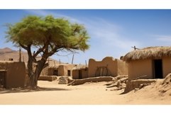barren plateau oases landscape ai generated Product Image 1