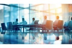 frosted blur glass business ai generated Product Image 1