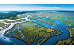 coastal salt marsh landscape ai generated Product Image 1