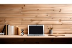 minimalism desk empty background ai generated Product Image 1