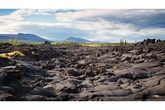 basalt lava plateau landscape ai generated Product Image 1