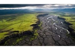 formation basalt plateau landscape ai generated Product Image 1