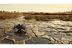 estuary salt marsh landscape ai generated Product Image 1