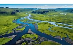 arctic coastal tundra landscape ai generated Product Image 1