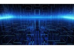 abstract blue digital background ai generated Product Image 1