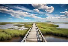 estuary salt marsh landscape ai generated Product Image 1