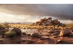 cacti rock desert landscape ai generated Product Image 1