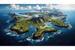 eruption volcanic island landscape ai generated Product Image 1