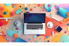 abstract digital shapes background Product Image 1