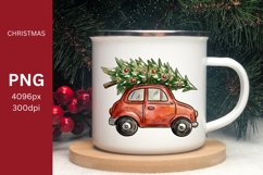 Christmas Car Clipart, Christmas PNG Product Image 1