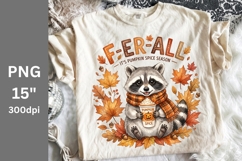 Fall PNG, Ferall PNG, Raccoon PNG Product Image 1