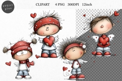 Cupid Clipart, Valentines Day Clipart, Whimsical Clipart, Product Image 1
