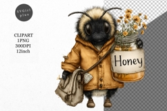 Bee Clipart, Whimsical Clipart, Product Image 1