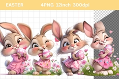 Bunny Clipart, Easter Clipart, Whimsical Clipart, Product Image 1