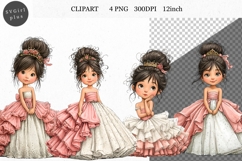 Girl PNG, Princess Clipart, Whimsical Clipart Product Image 1